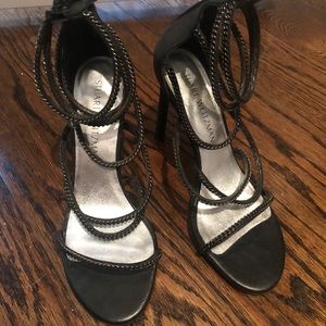 Stuart Weitzman Black Chain Heels
